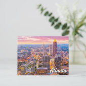 Sunset Over Atlanta, Georgia, Vereinigte Staaten Postkarte (Stehend Vorderseite)