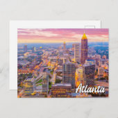 Sunset Over Atlanta, Georgia, Vereinigte Staaten Postkarte (Vorne/Hinten)