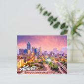 Sunset Over Atlanta, Georgia, Vereinigte Staaten Postkarte (Stehend Vorderseite)
