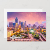 Sunset Over Atlanta, Georgia, Vereinigte Staaten Postkarte (Vorne/Hinten)