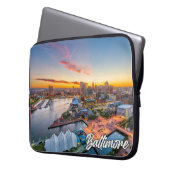 Sunset Over Baltimore, Maryland, USA Laptopschutzhülle (Vorderseite Links)