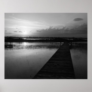Sunset over Banks Channel Poster