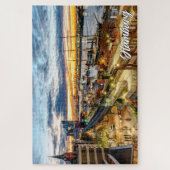 Sunset Over Beautiful Hamburg, Deutschland Puzzle (Vertikal)