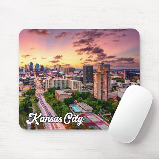 Sunset Over Beautiful Kansas City, Missouri, USA Mousepad (Mit Mouse)