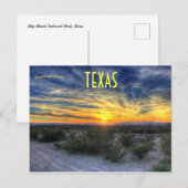 Sunset Over Big Bend National Park Texas USA Postkarte (Vorne/Hinten)