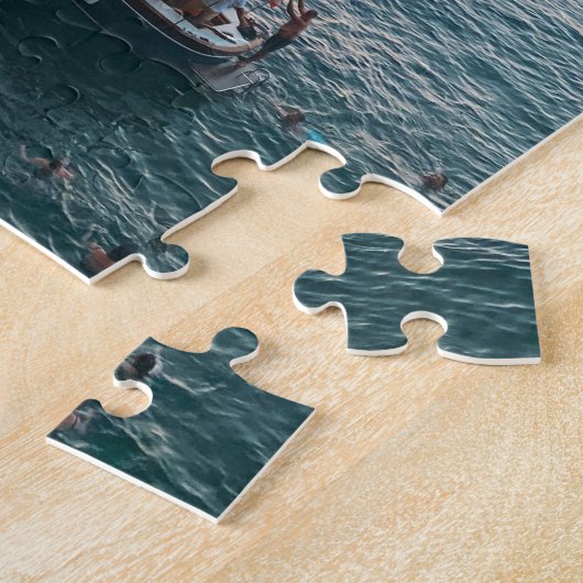 Sunset over Cliffside in Polignano a Mare, Italien Puzzle (Seite)