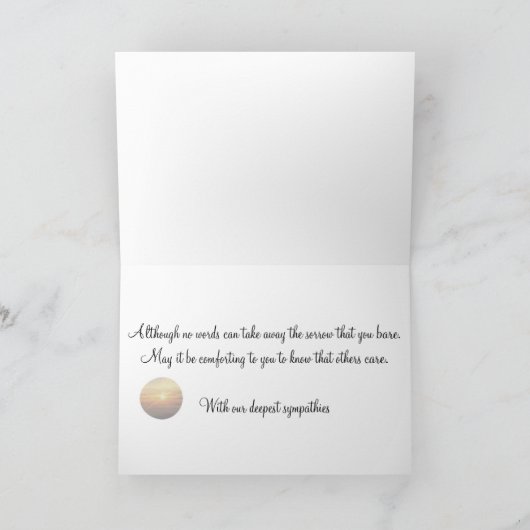 Sunset Over Clouds - Others Care Karte (Innenseite)