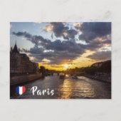 Sunset over Conciergerie - Paris, Frankreich Postkarte (Vorderseite)