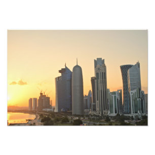 Sunset over Doha, Katar Fotodruck