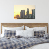 Sunset over Doha, Katar Leinwand drucken (Insitu (Schlafzimmer))