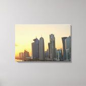Sunset over Doha, Katar Leinwand drucken (Vorderseite)