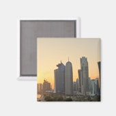 Sunset over Doha, Katar-Magnet Magnet (Vorderseite/Rückseite)