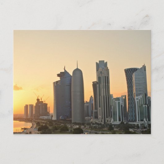 Sunset over Doha, Katar Postcard Postkarte (Vorderseite)