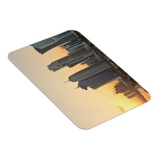 Sunset over Doha, Katar, rechteckiger Magnet (Rechte Seite)