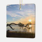 Sunset Over East Bay Keramikornament (Links)