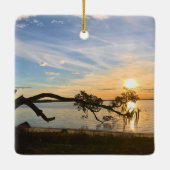 Sunset Over East Bay Keramikornament (Rückseite)