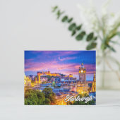Sunset Over Edinburgh, Schottland Postkarte (Stehend Vorderseite)