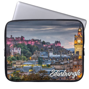 Sunset Over Edinburgh, Schottland, Vereinigtes Kön Laptopschutzhülle