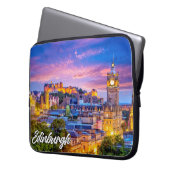 Sunset Over Edinburgh, Schottland, Vereinigtes Kön Laptopschutzhülle (Vorderseite Links)