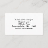 Sunset Over Forest Lake Business Cards Visitenkarte (Rückseite)