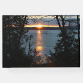 Sunset Over Forest Lake Guest Book Gästebuch (Rückseite)