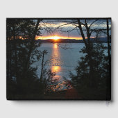 Sunset Over Forest Lake Guest Book Gästebuch (Rückseite)