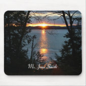 Sunset Over Forest Lake Mouse Pad Mousepad (Vorne)