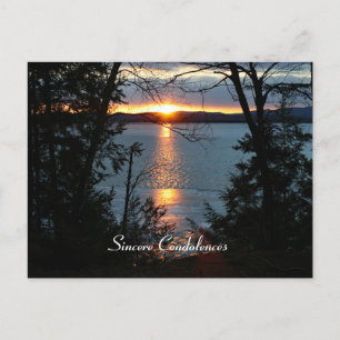 Sunset Over Forest Lake Postcard Postkarte