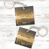 Sunset Over Forest Mountains Psalm 86:11 Verse  Schlüsselanhänger