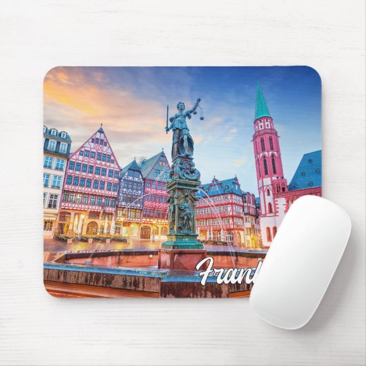 Sunset Over Frankfurt, Deutschland Mousepad (Mit Mouse)