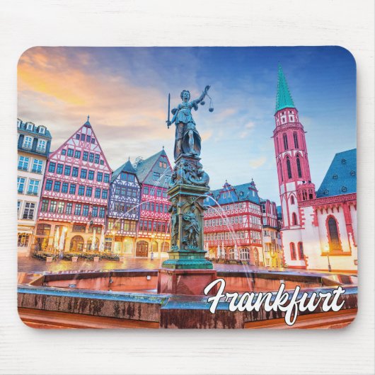 Sunset Over Frankfurt, Deutschland Mousepad (Vorne)