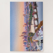 Sunset Over Frankfurt, Deutschland Puzzle (Vertikal)