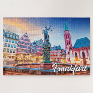 Sunset Over Frankfurt, Deutschland Puzzle