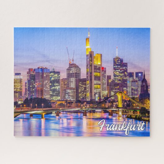 Sunset Over Frankfurt, Deutschland Puzzle (Horizontal)