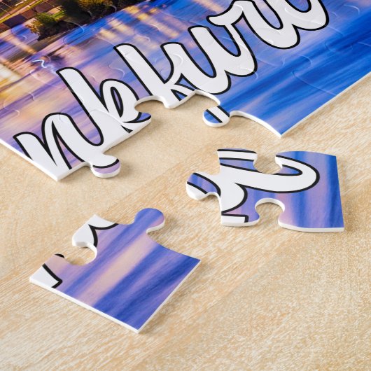 Sunset Over Frankfurt, Deutschland Puzzle (Seite)