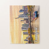 Sunset Over Frankfurt, Deutschland Puzzle (Vertikal)