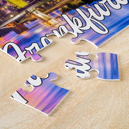 Sunset Over Frankfurt, Deutschland Puzzle (Seite)
