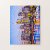 Sunset Over Frankfurt, Deutschland Puzzle (Vertikal)