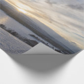 Sunset over frozen lake geschenkpapier (Ecke)