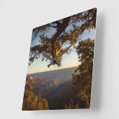 Sunset over Grand Canyon Quadratische Wanduhr (Winkel)