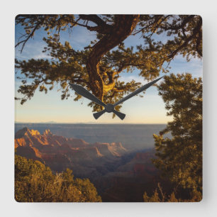Sunset over Grand Canyon Quadratische Wanduhr