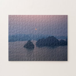 Sunset over Halong Bay - Vietnam, Asien Puzzle