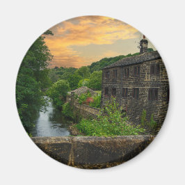 Sunset over Hawksclough Bridge, Mytholmroyd Magnet