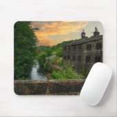 Sunset over Hawksclough Bridge, Mytholmroyd Mousepad (Mit Mouse)