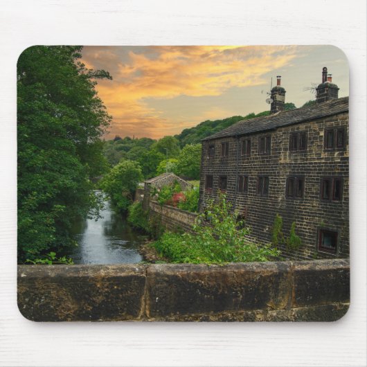Sunset over Hawksclough Bridge, Mytholmroyd Mousepad (Vorne)
