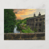 Sunset over Hawksclough Bridge, Mytholmroyd Postkarte (Vorderseite)