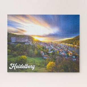 Sunset Over Heidelberg, Deutschland Puzzle