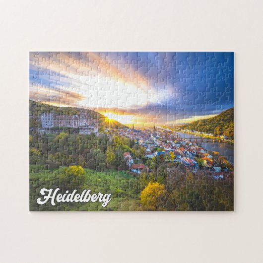 Sunset Over Heidelberg, Deutschland Puzzle (Horizontal)
