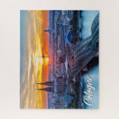 Sunset Over Köln, Deutschland Puzzle (Vertikal)
