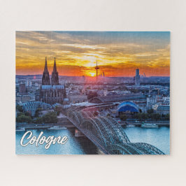 Sunset Over Köln, Deutschland Puzzle